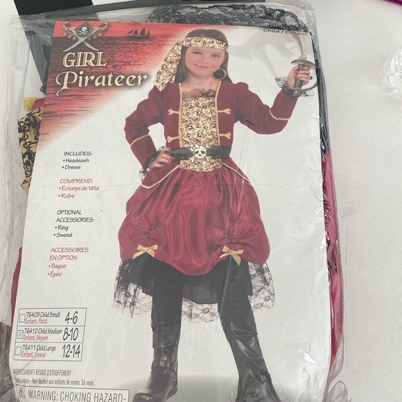 Other - Girl Pirateer Costume Size medium 8-10